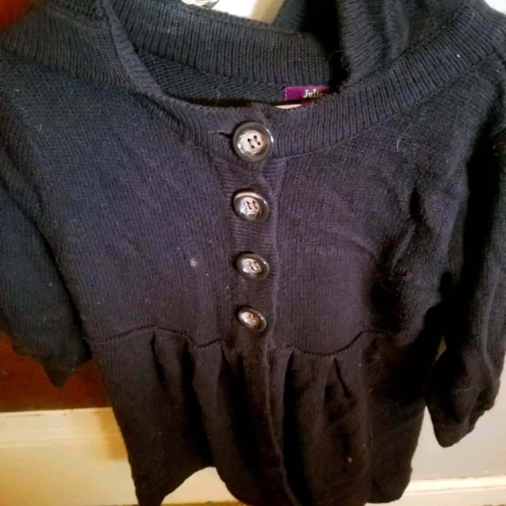Brown hooded 3/4sleeve sweater size large